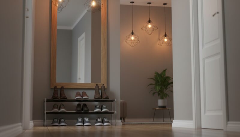 ogledalo u hodniku sa rasvetom